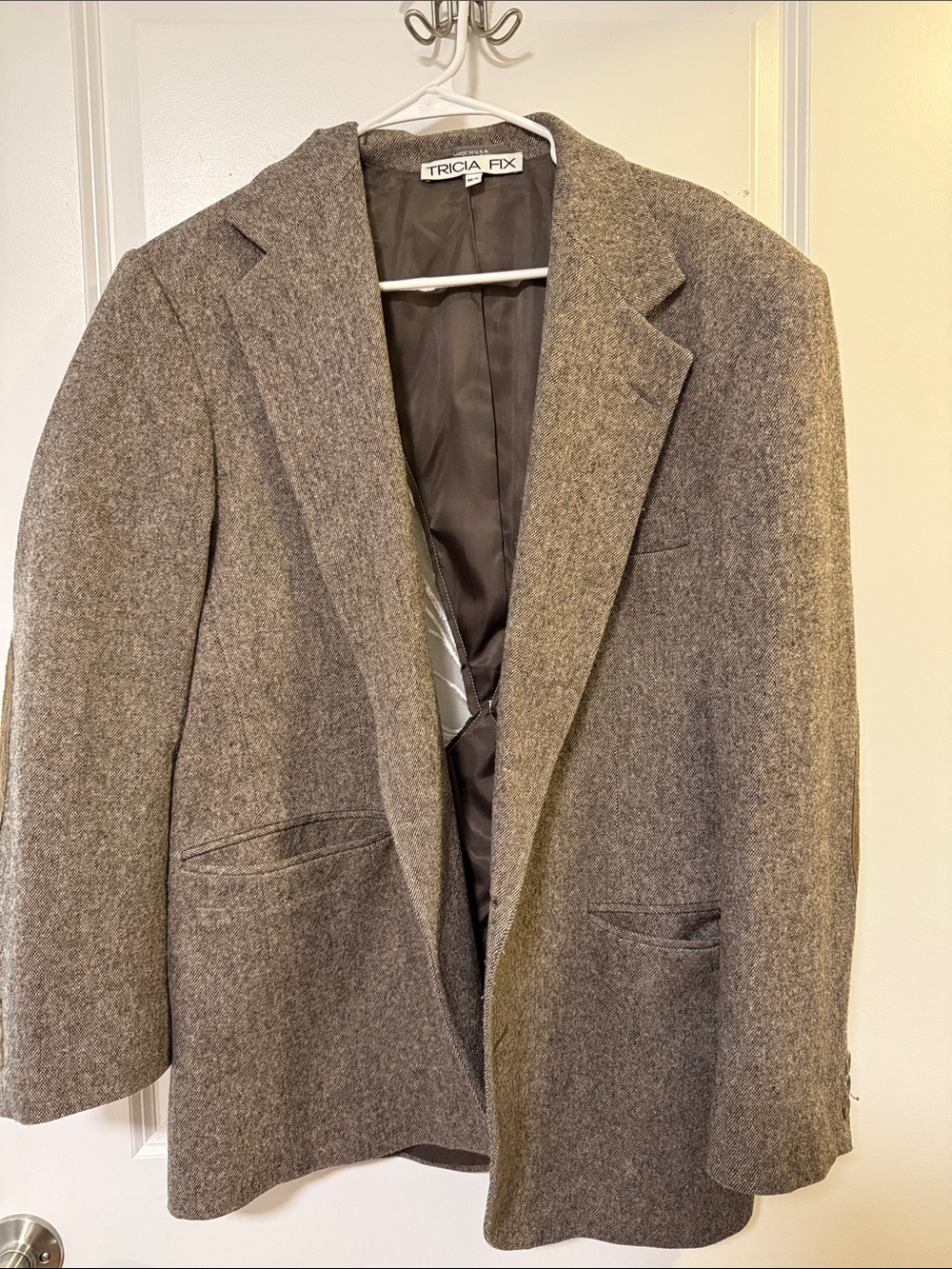 Tricia Fix Butterfly Wool Tweed Blazer